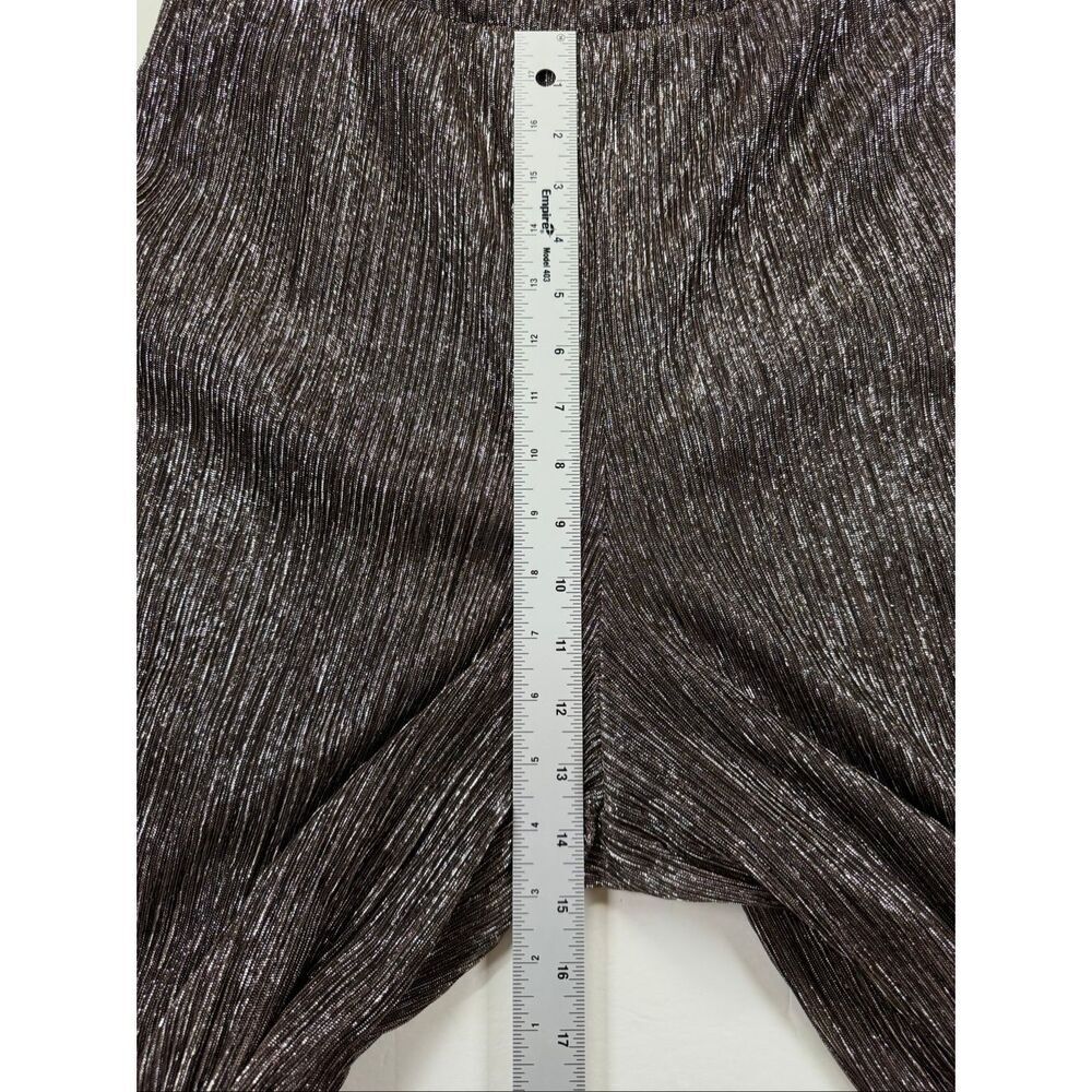 1.STATE Womens Metallic One Shoulder Jumpsuit Wide Leg Bronze Evening Size Large - Picture 9 of 13